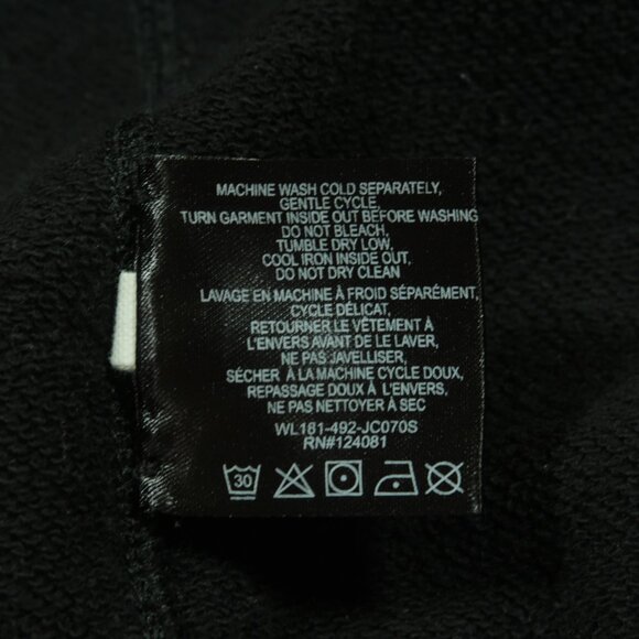 Proenza Schouler White Label Hoodie Womens XS Black Printed Drawstring - Picture 5 of 5